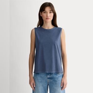 Everlane Blue Sleeveless Tank Top
